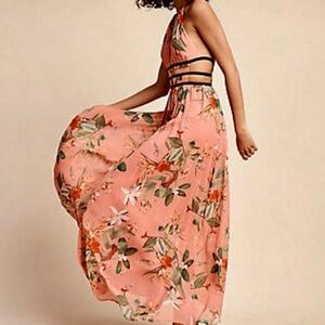 Express Pink Floral Maxi Dress